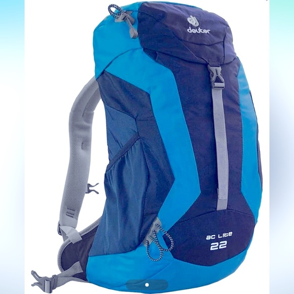Deuter 22L AC Lite Trail Hiking Backpack Overnight Blue with Rain Cover Used - Picture 1 of 16